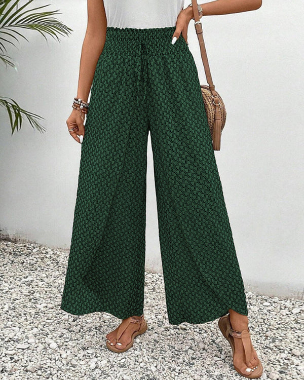 Pantalon large femme imprimé géométrique - un essentielle décontractée pour un style au quotidien