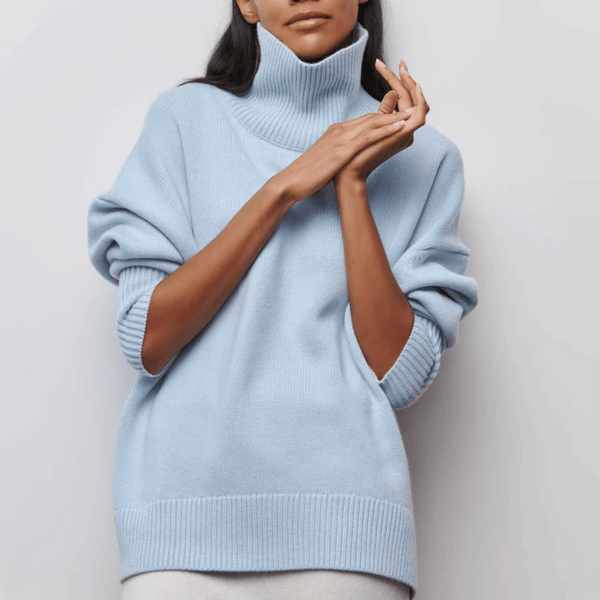 Pull turtleneck surdimensionné pour femmes en tricot premium - pour un layering décontracté en automne et hiver