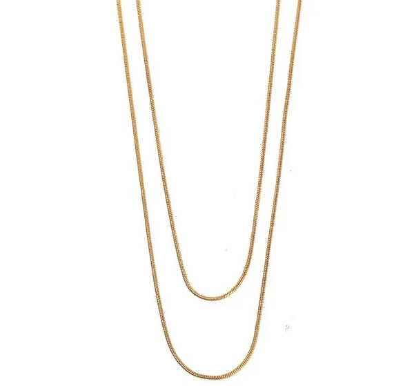 Collier u-shaped en acier titane chic - chaîne dorée superposée pour femmes