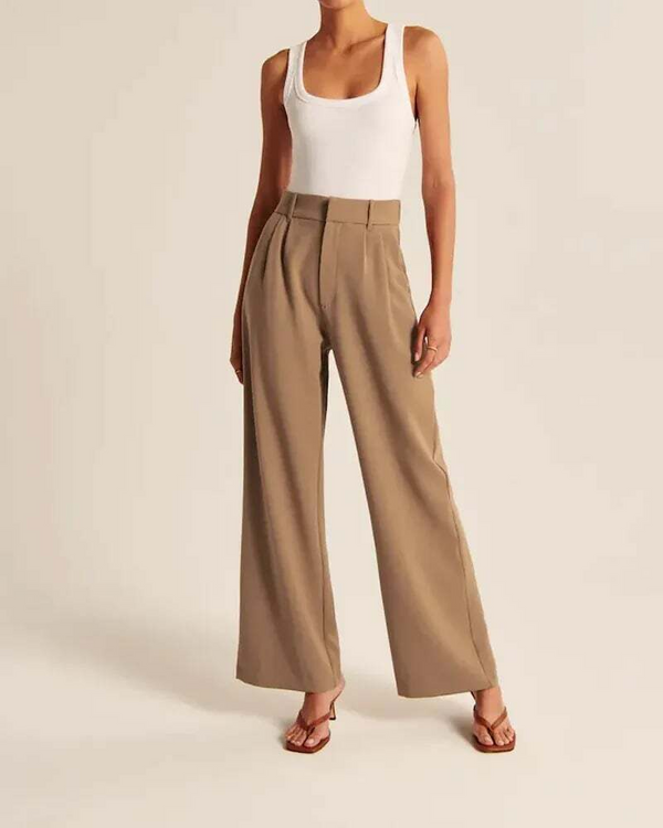 Trousers taille haute femme - pantalons élégants avec ceinture pour un look décontracté ou professionnel