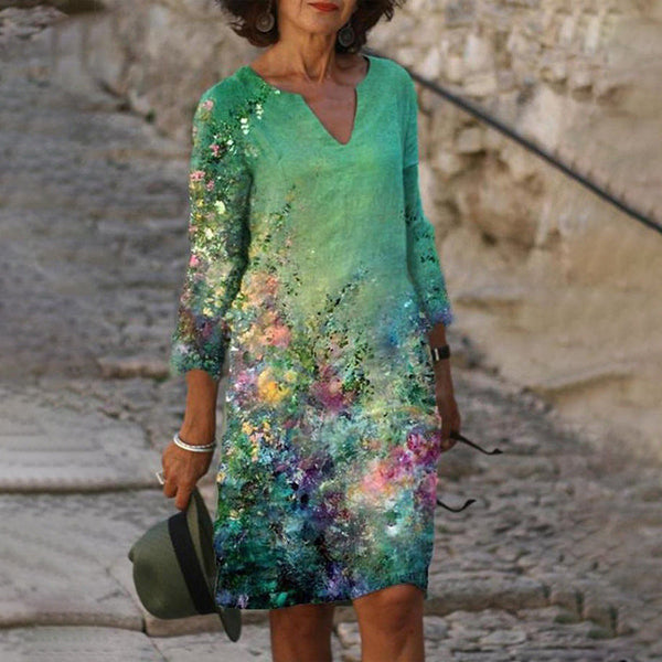 Robe à imprimé floral pour femmes - une touche estivale irrésistible avec une coupe décontractée
