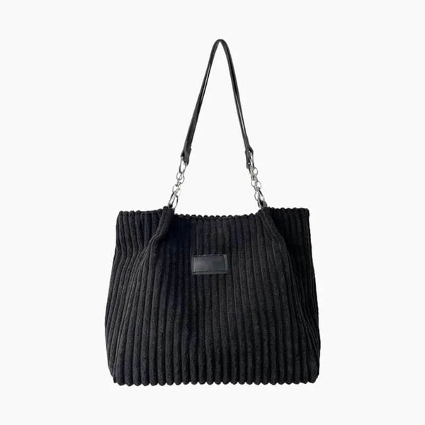 Sac fourre-tout en ribbed pour femmes - sac élégant avec bandoulière ajustable pour un style quotidien chic