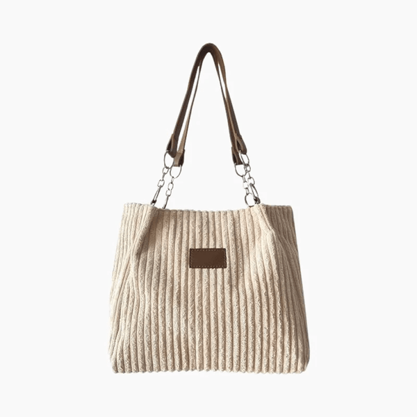 Sac fourre-tout en ribbed pour femmes - sac élégant avec bandoulière ajustable pour un style quotidien chic
