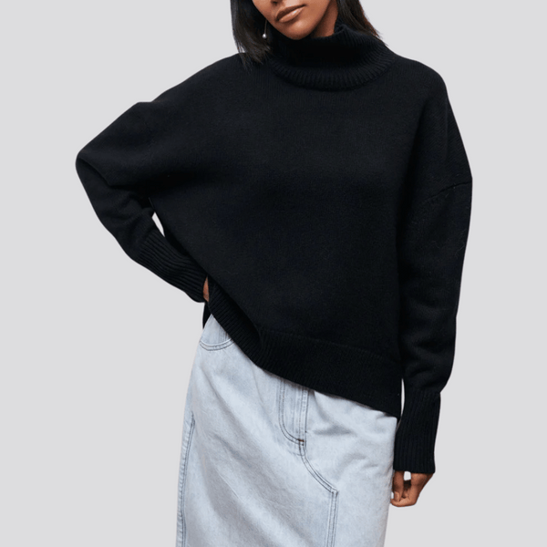 Pull turtleneck surdimensionné pour femmes en tricot premium - pour un layering décontracté en automne et hiver