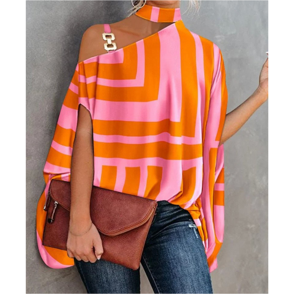 Blouse tendance à épaules dénudées pour femmes - top léger pour vos sorties quotidiennes