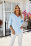 Blouse femme v-neck chic et décontractée - un haut agréable pour le quotidien
