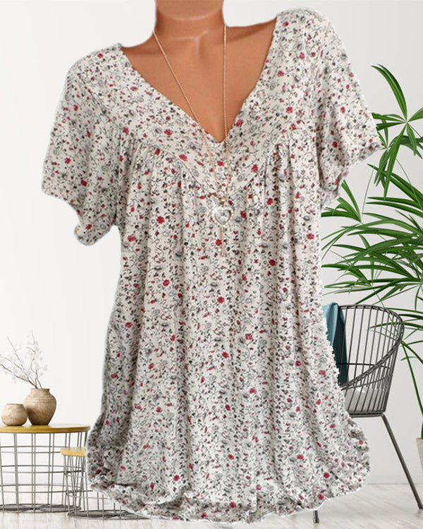 Blouse d'été décontractée à manches courtes - chic et confortable