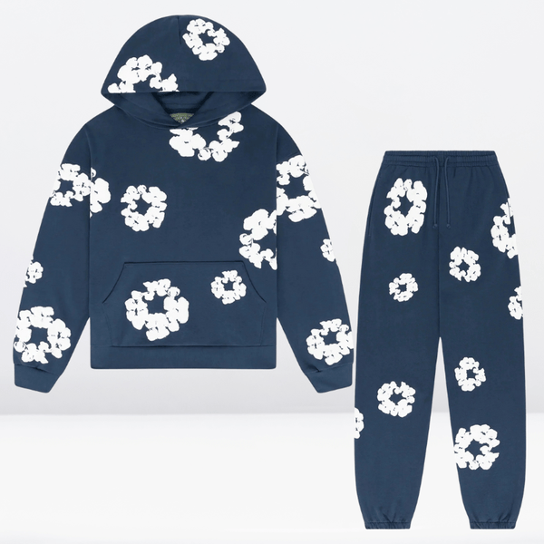 Ensemble de 2 pièces femmes - sweat à capuche et pantalon à motifs floraux
