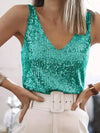 Top à sequins pour femmes - blouse scintillante pour soirées élégantes