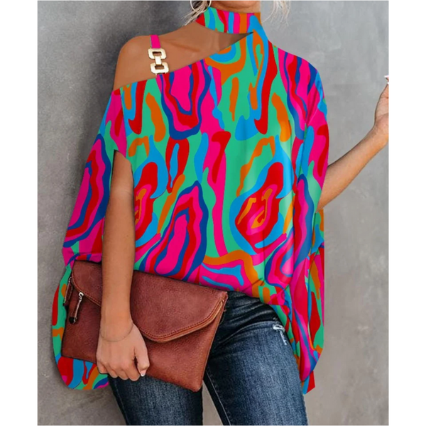 Blouse tendance à épaules dénudées pour femmes - top léger pour vos sorties quotidiennes