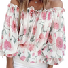 Blouse florale féminine élégante - top léger à épaules dénudées pour vos sorties estivales
