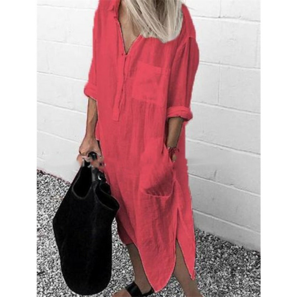 Robe d'été longue - chemise oversize tendance pour femmes