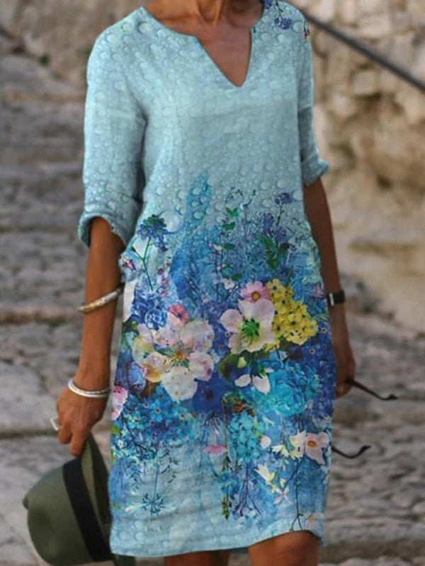 Robe à imprimé floral pour femmes - une touche estivale irrésistible avec une coupe décontractée