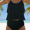 Ensemble de maillot de bain élégant en 2 pièces avec tankini et culottes taille haute - tenue pour des journées à la plage