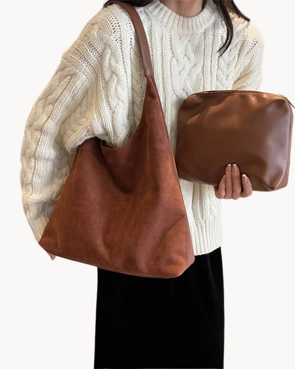 Sac hobo en daim pour femmes - tote chic pour le travail et les loisirs