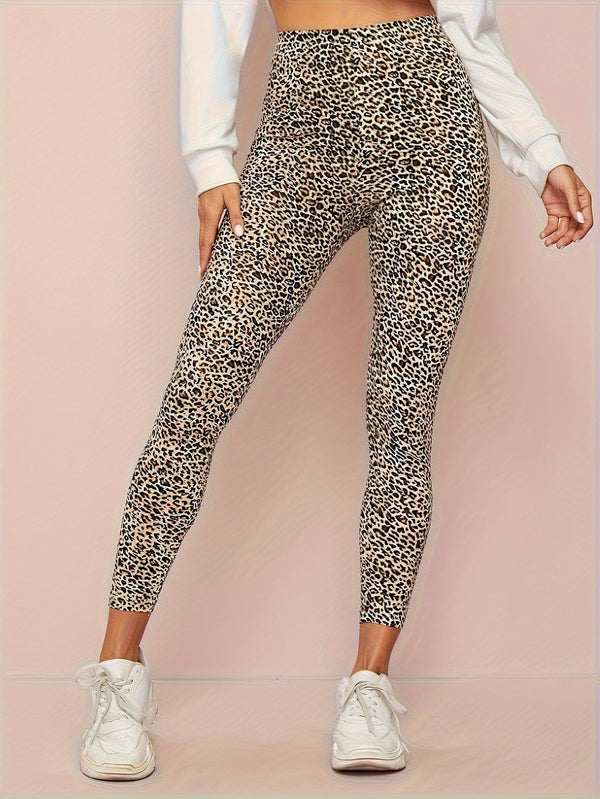Leggings taille haute à imprimé léopard - leggings de sport pour femmes aux couleurs variées