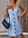 Robe sans manches à boutons - mini robe chic pour femmes