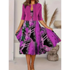 Robe midi fleurie 2 pièces et cardigan pour femme - une tenue décontractée élégante pour les dames stylées