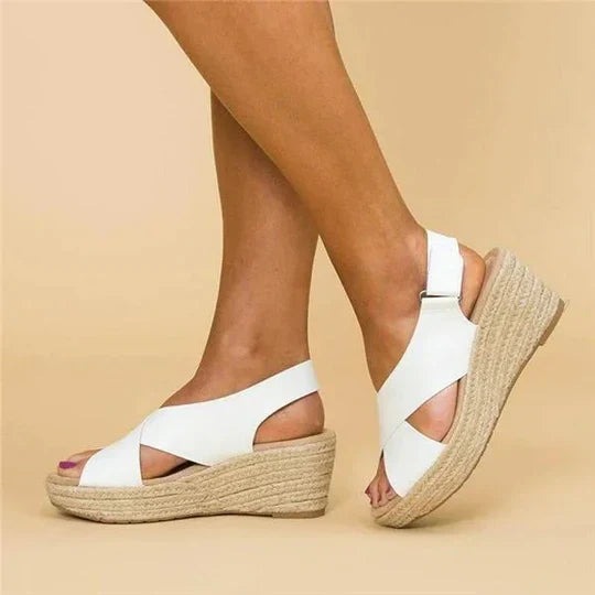Sandales compensées femmes - style espadrille tendance pour vos sorties estivales