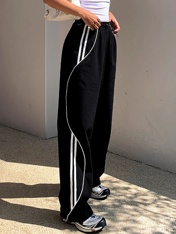 Pantalons cargo noirs pour femmes - coupe décontractée, style casual au quotidien