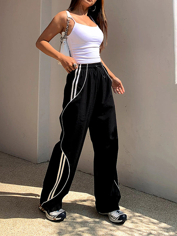 Pantalons cargo noirs pour femmes - coupe décontractée, style casual au quotidien