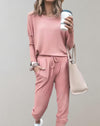 Ensemble de loungewear 2 pièces - haut douillet et pantalon pour femmes