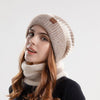 Ensemble tricoté de 2 pièces : bonnet et écharpe, accessoires hivernaux tendance pour femmes