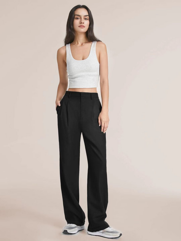 Pantalons larges pour femmes - style taille haute élégant pour une allure sophistiquée