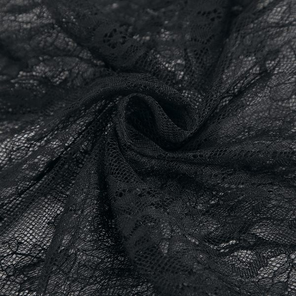Blouse en dentelle sheer pour femmes - design superposé élégant en noir, tops polyvalents pour les soirées et le quotidien