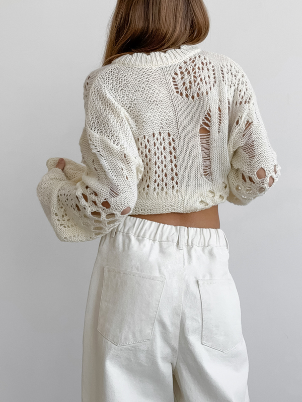 Pantalons larges taille haute en coton doux - décontractés et chics