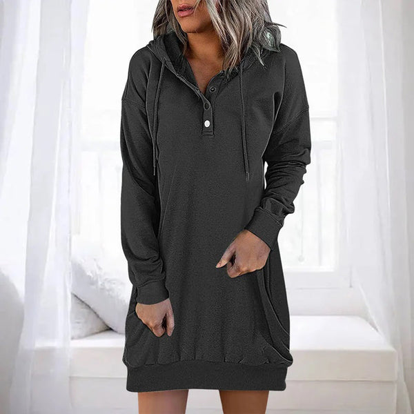 Robe casual à capuche - la robe à hoodie tendance pour femmes