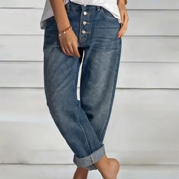 Jeans été taille haute bootcut et évasés pour femmes - denim bleu tendance pour vos sorties décontractées