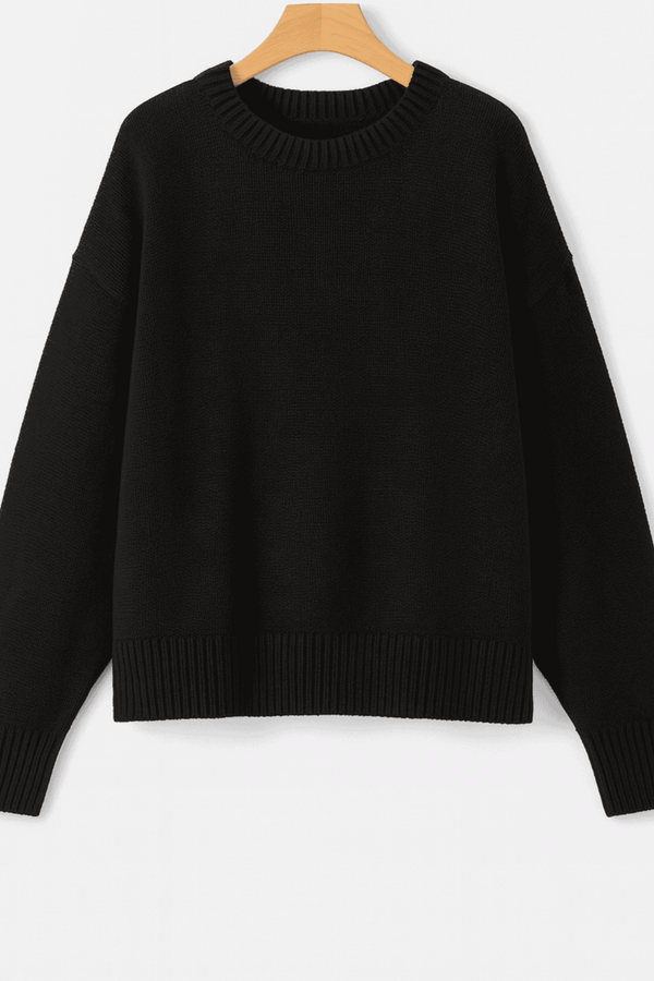 Pull en tricot pour femmes - haut en maille chaud au style décontracté