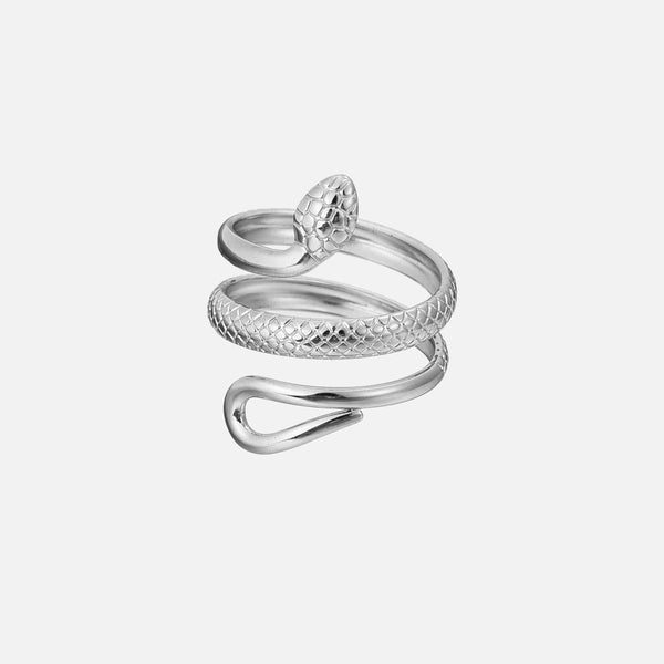 Bague motif reptile ajustable pour femme - design élégant en or, accessoire polyvalent pour les occasions spéciales
