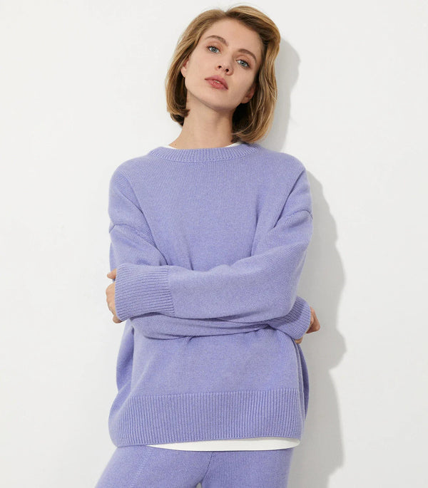 Pull en tricot pour femmes - haut en maille chaud au style décontracté