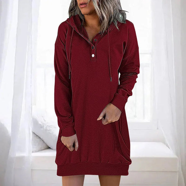 Robe casual à capuche - la robe à hoodie tendance pour femmes