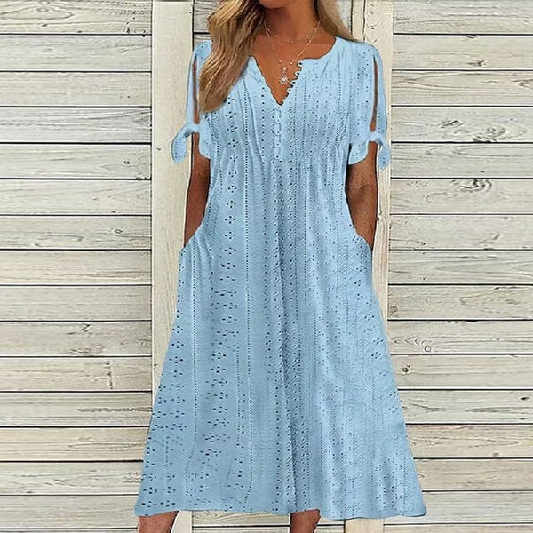 Robe d'été - robe décontractée chic pour femme avec poches