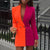 Robe blazer pour femme en style bi-couleur - tenue élégante pour soirée