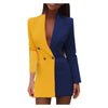 Robe blazer pour femme en style bi-couleur - tenue élégante pour soirée