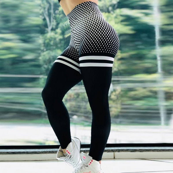 Leggings taille haute à motifs - pantalons de sport tendance pour femmes actives