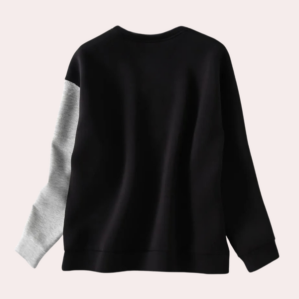 Sweatshirt noir premium - pull chic pour dames avec détails ailes