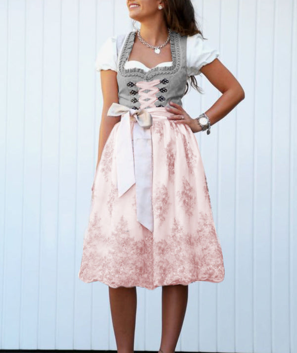 Robe tracht traditionnelle - élégante dirndl avec tablier