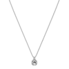 Collier pendentif femme en or et argent avec pierre centrale - accessoire élégant pour occasions spéciales