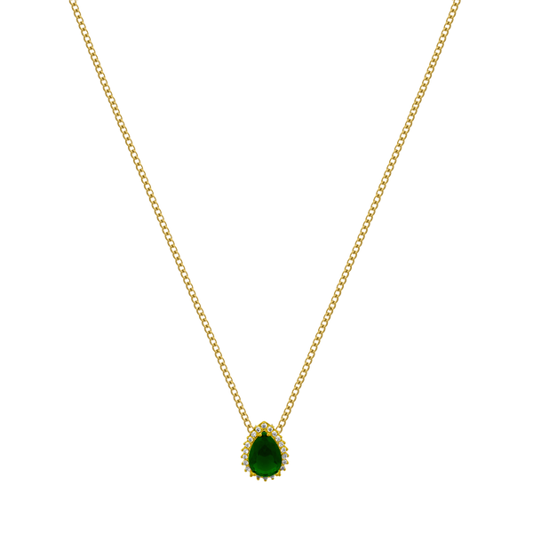 Collier pendentif pierre décorative pour femmes - bijou en or élégant pour occasions spéciales