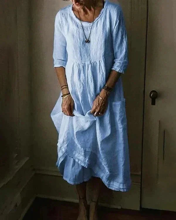 Robe en lin oversize - robe d'été décontractée pour femmes