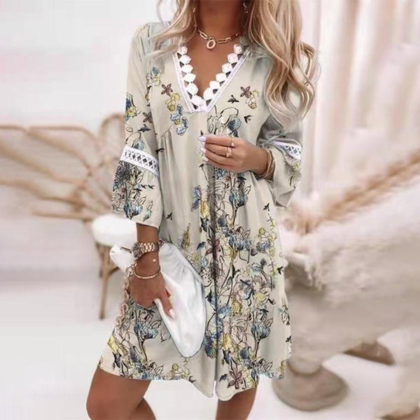Robe florale décontractée pour femmes - design élégant à coupe ample pour le quotidien