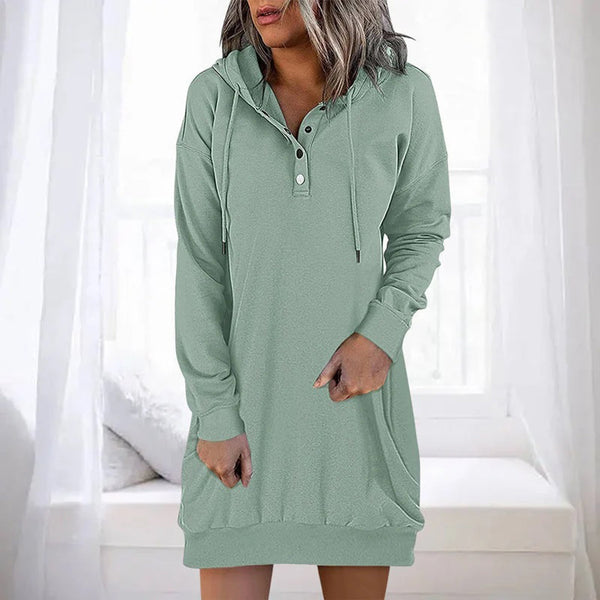 Robe casual à capuche - la robe à hoodie tendance pour femmes