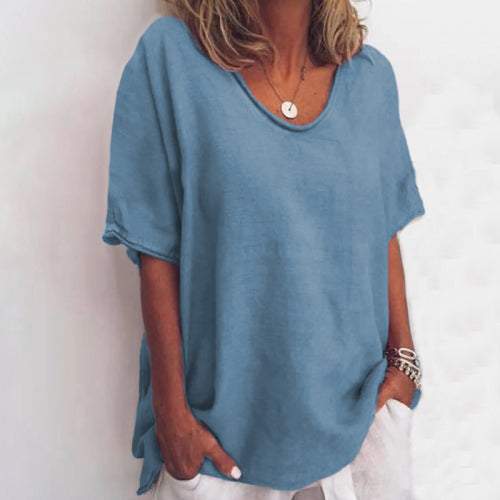 T-shirt féminin décontracté à coupe relax pour le quotidien - style ample et polyvalent