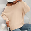 Sweatshirt oversized femme en tricot doux - pull décontracté pour vos sorties et moments de détente