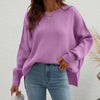 Sweatshirt oversized femme en tricot doux - pull décontracté pour vos sorties et moments de détente